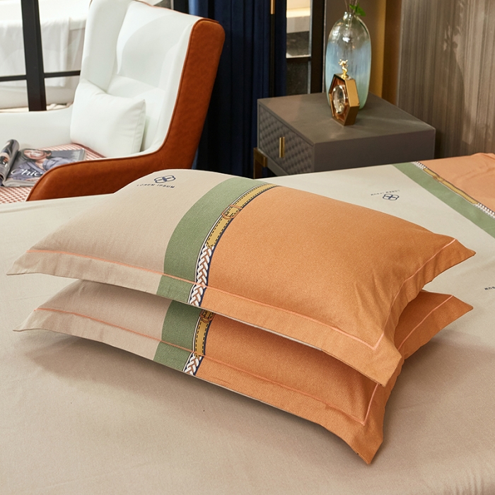 91家纺网 家纺一手货源 找家纺 雲归梦2021全棉大版生态磨毛四件套格条花型第1批 如梦令