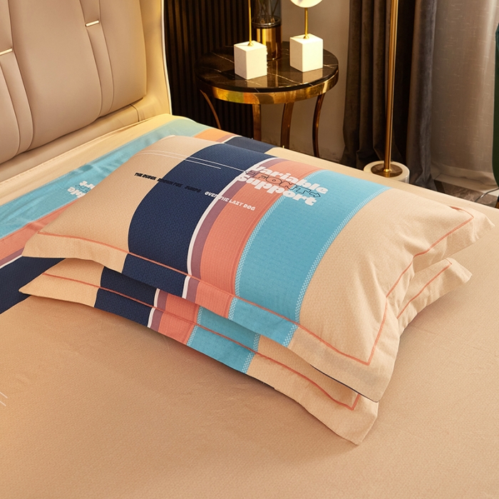 91家纺网 家纺一手货源 找家纺 雲归梦2021全棉大版生态磨毛四件套格条花型第1批 瑞芙丽