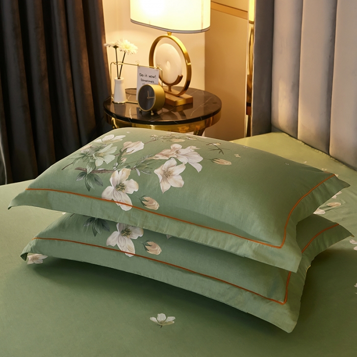 91家纺网 家纺一手货源 找家纺 雲归梦2021全棉大版生态磨毛四件套花卉花型第1批 婀娜多姿