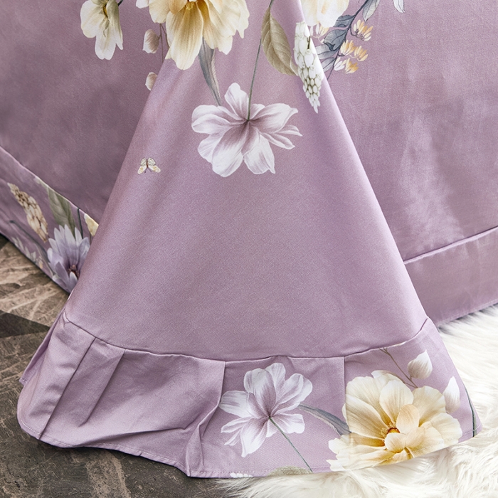 91家纺网 家纺一手货源 找家纺 雲归梦2021全棉大版生态磨毛四件套花卉花型第1批 翡翠罗浮