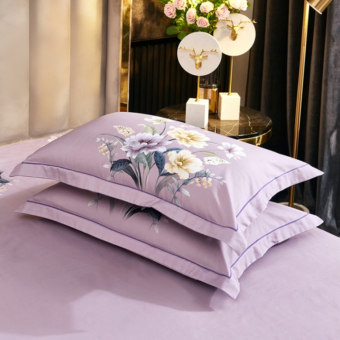 91家纺网 家纺一手货源 找家纺 雲归梦2021全棉大版生态磨毛四件套花卉花型第1批 翡翠罗浮