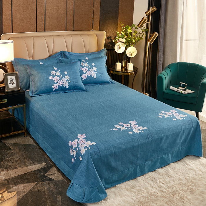 91家纺网 家纺一手货源 找家纺 雲归梦2021全棉大版生态磨毛四件套花卉花型第1批 芬香庭院