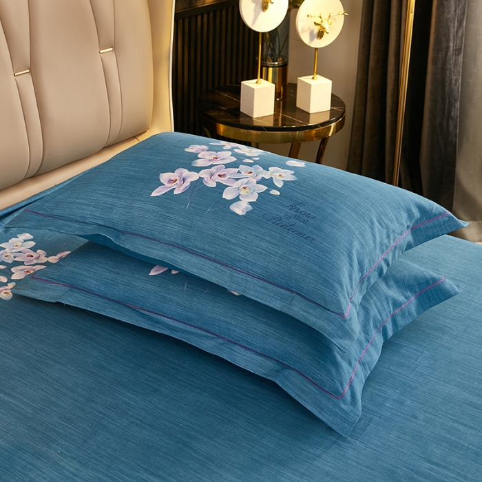 91家纺网 家纺一手货源 找家纺 雲归梦2021全棉大版生态磨毛四件套花卉花型第1批 芬香庭院