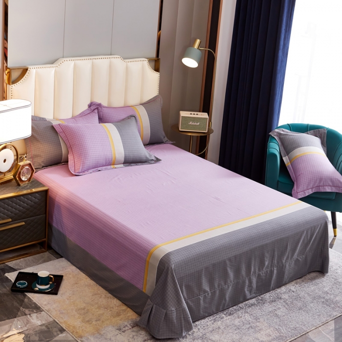 91家纺网 家纺一手货源 找家纺 雲归梦2021全棉大版生态磨毛四件套格条花型第1批 索力托