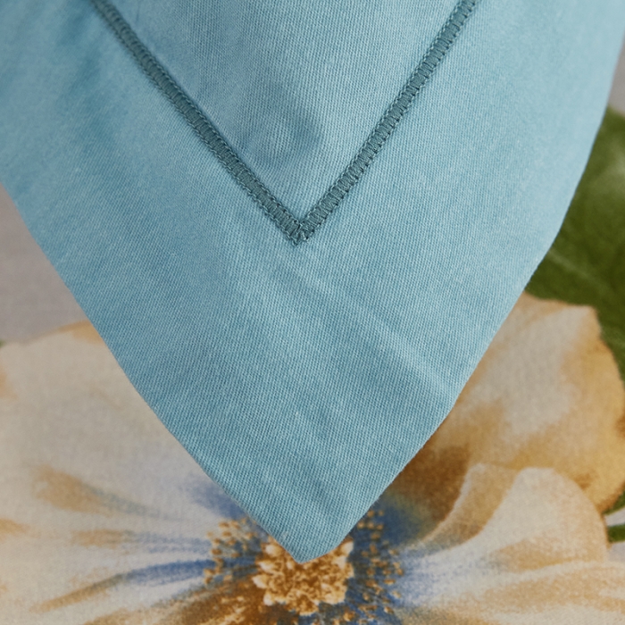 91家纺网 家纺一手货源 找家纺 雲归梦2021全棉大版生态磨毛四件套花卉花型第1批 古奈绿