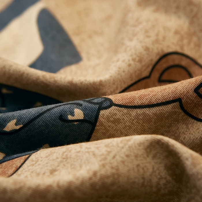 91家纺网 家纺一手货源 找家纺 雲归梦2021全棉大版生态磨毛四件套卡通花型第1批 爱心熊