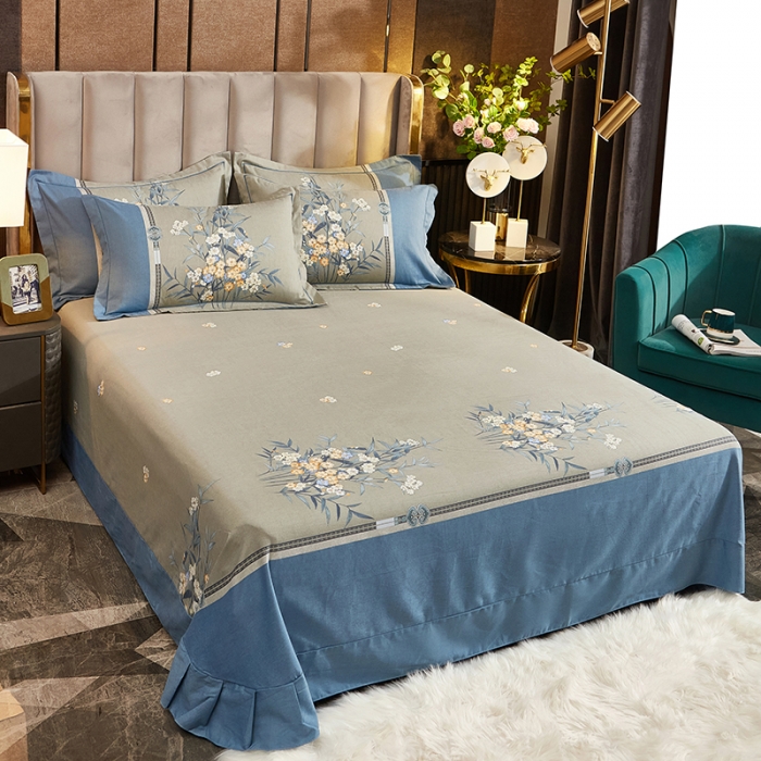 91家纺网 家纺一手货源 找家纺 雲归梦2021全棉大版生态磨毛四件套花卉花型第1批花菲芳郁兰