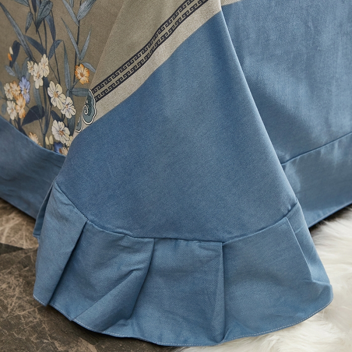 91家纺网 家纺一手货源 找家纺 雲归梦2021全棉大版生态磨毛四件套花卉花型第1批花菲芳郁兰