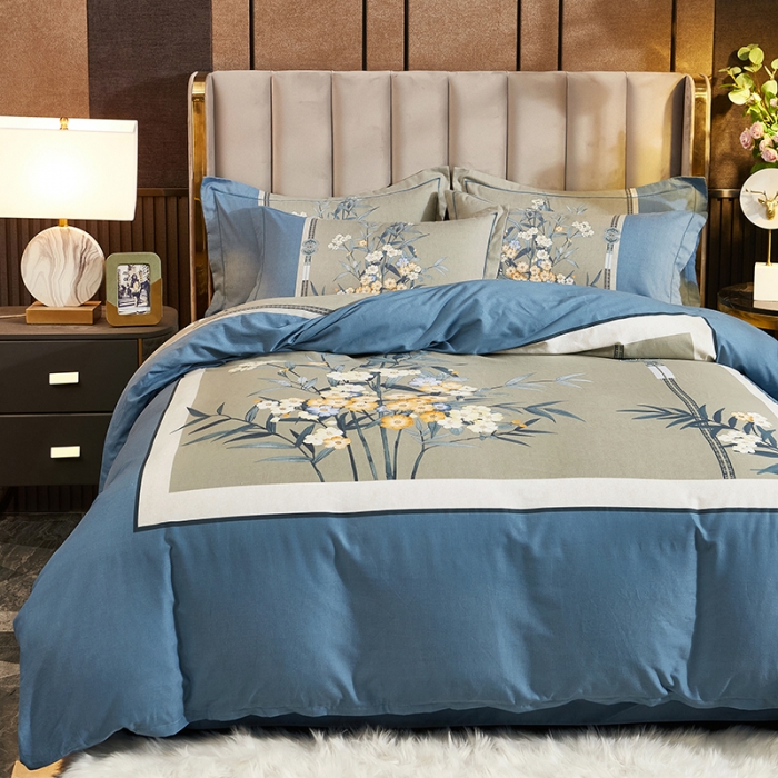 91家纺网 家纺一手货源 找家纺 雲归梦2021全棉大版生态磨毛四件套花卉花型第1批花菲芳郁兰