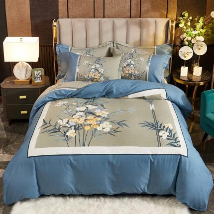 雲归梦2021全棉大版生态磨毛四件套花卉花型第1批花菲芳郁兰