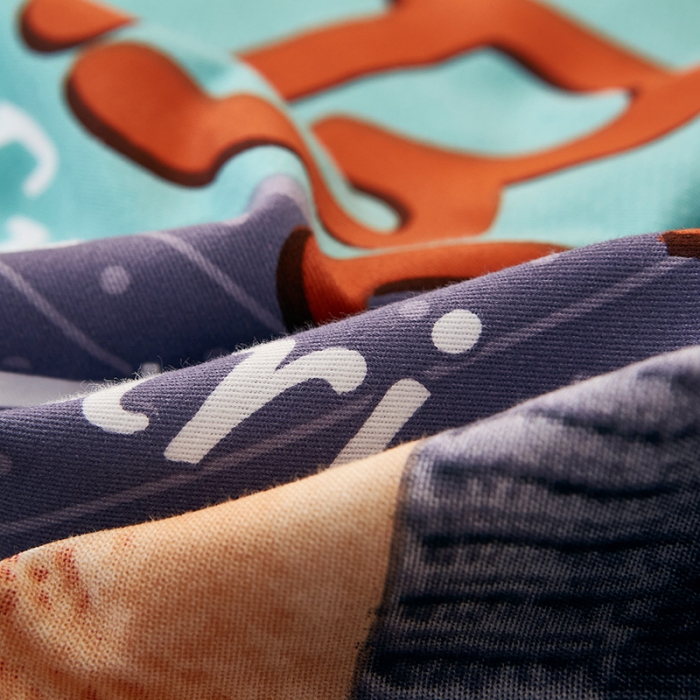 91家纺网 家纺一手货源 找家纺 雲归梦2021全棉大版生态磨毛四件套卡通花型第1批 宝贝熊绿