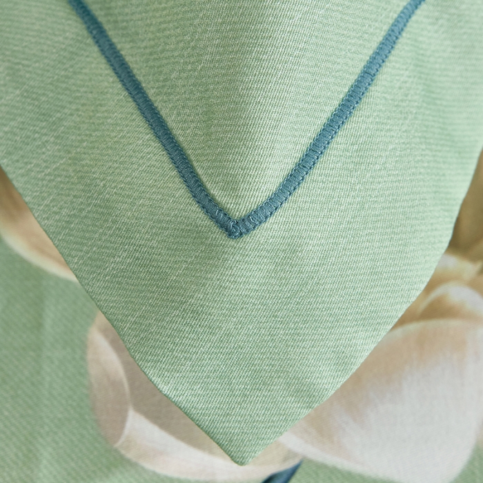 91家纺网 家纺一手货源 找家纺 雲归梦2021全棉大版生态磨毛四件套花卉花型第1批花梦絮语绿