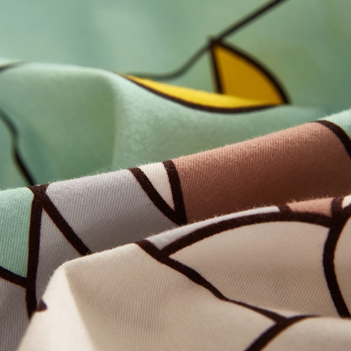 91家纺网 家纺一手货源 找家纺 雲归梦2021全棉大版生态磨毛四件套卡通花型第1批 动物世界