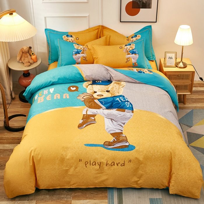 91家纺网 家纺一手货源 找家纺 雲归梦2021全棉大版生态磨毛四件套卡通花型第1批 多瑙河