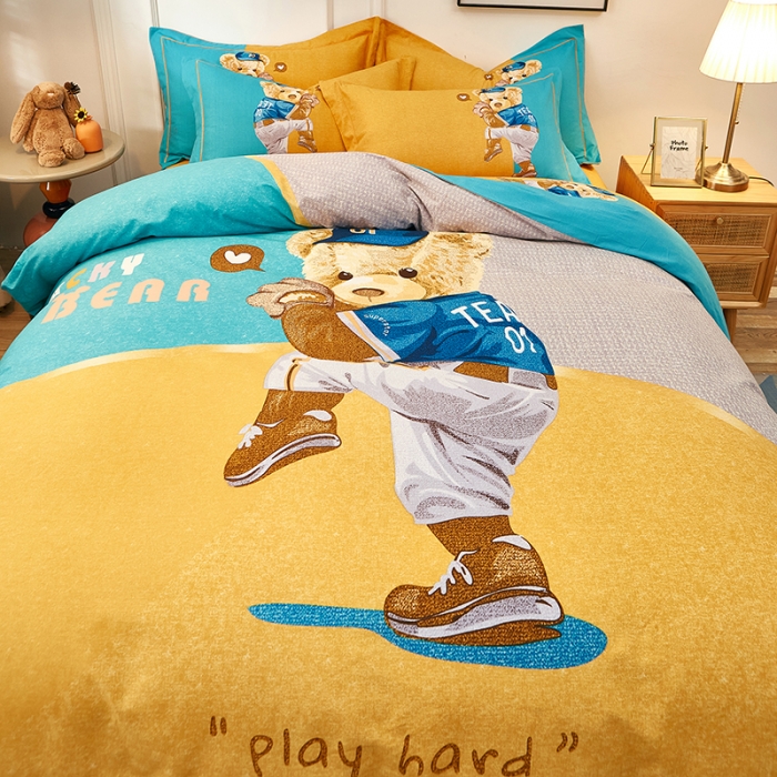 91家纺网 家纺一手货源 找家纺 雲归梦2021全棉大版生态磨毛四件套卡通花型第1批 多瑙河