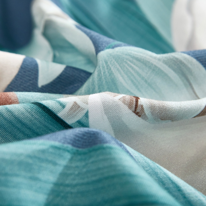 91家纺网 家纺一手货源 找家纺 雲归梦2021全棉大版生态磨毛四件套花卉花型第1批花影寻香兰