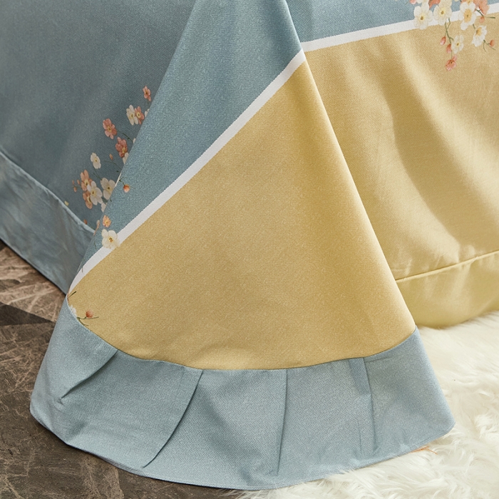 91家纺网 家纺一手货源 找家纺 雲归梦2021全棉大版生态磨毛四件套花卉花型第1批 花语妙恋