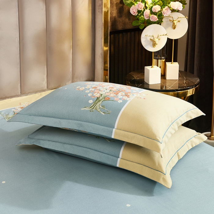 91家纺网 家纺一手货源 找家纺 雲归梦2021全棉大版生态磨毛四件套花卉花型第1批 花语妙恋