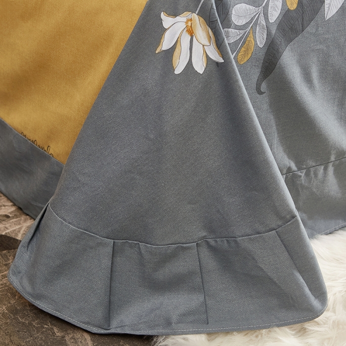 91家纺网 家纺一手货源 找家纺 雲归梦2021全棉大版生态磨毛四件套花卉花型第1批 花之魅