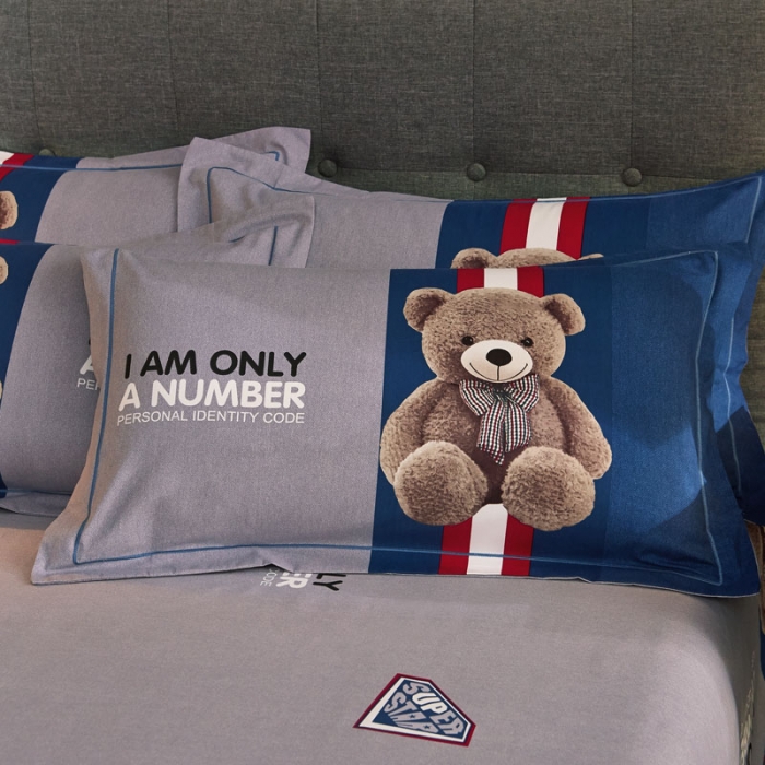 91家纺网 家纺一手货源 找家纺 雲归梦2021全棉大版生态磨毛四件套卡通花型第1批 可爱熊