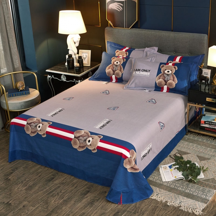 91家纺网 家纺一手货源 找家纺 雲归梦2021全棉大版生态磨毛四件套卡通花型第1批 可爱熊