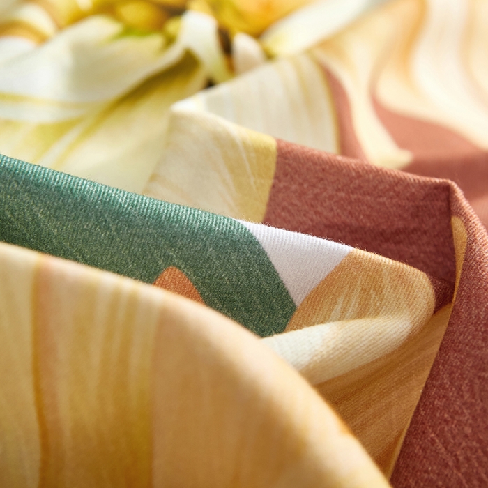 91家纺网 家纺一手货源 找家纺 雲归梦2021全棉大版生态磨毛四件套花卉花型第1批激情岁月绿