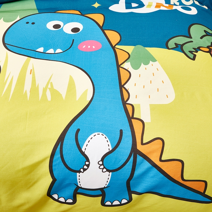 91家纺网 家纺一手货源 找家纺 雲归梦2021全棉大版生态磨毛四件套卡通花型第1批 恐龙森林