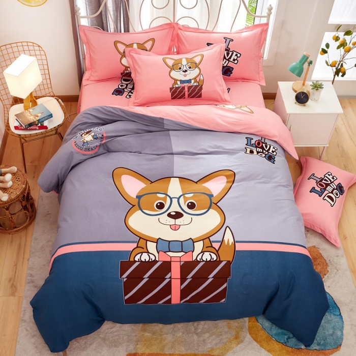 91家纺网 家纺一手货源 找家纺 雲归梦2021全棉大版生态磨毛四件套卡通花型第1批 喵趣