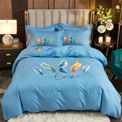 雲归梦2021全棉大版生态磨毛四件套卡通花型第1批霓裳花舞兰