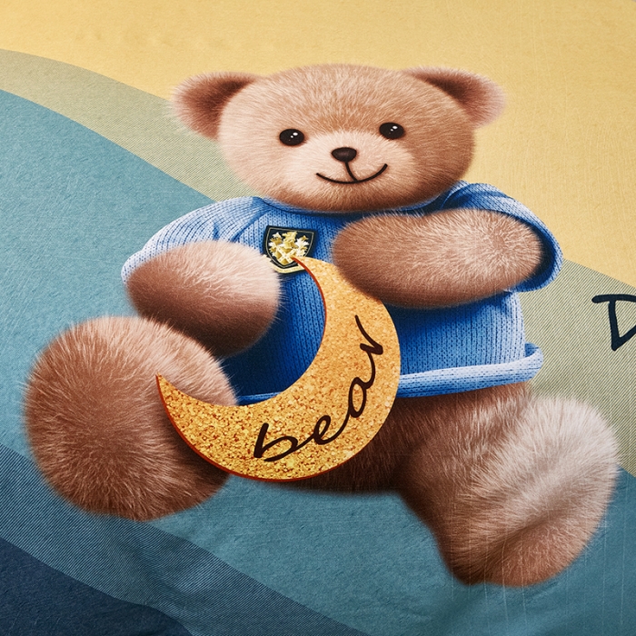 91家纺网 家纺一手货源 找家纺 雲归梦2021全棉大版生态磨毛四件套卡通花型第1批 童趣绿