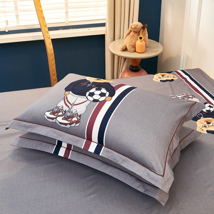 91家纺网 家纺一手货源 找家纺 雲归梦2021全棉大版生态磨毛四件套卡通花型第1批 维尼熊