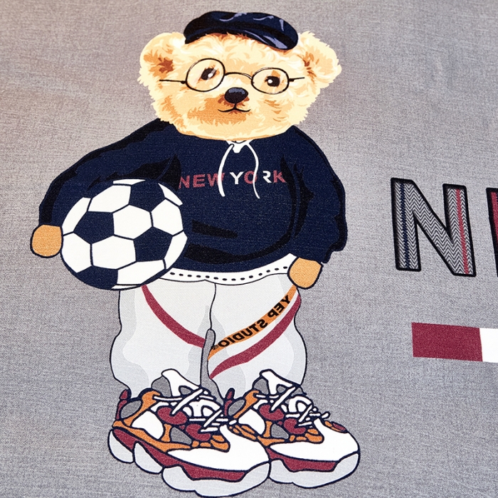 91家纺网 家纺一手货源 找家纺 雲归梦2021全棉大版生态磨毛四件套卡通花型第1批 维尼熊