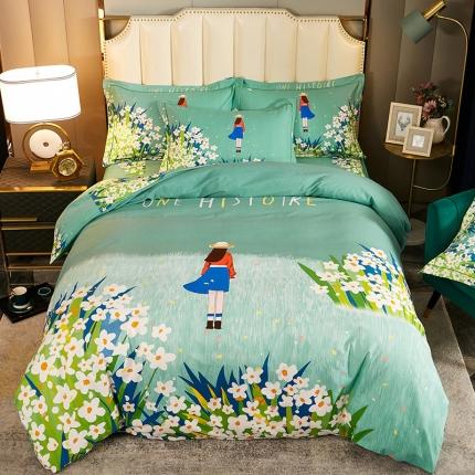 雲归梦2021全棉大版生态磨毛四件套卡通花型第1批 小确幸