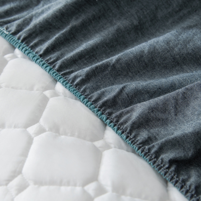 91家纺网 家纺一手货源 找家纺 卡伦家纺 2025新款全棉色织水洗棉床笠 斯诺克