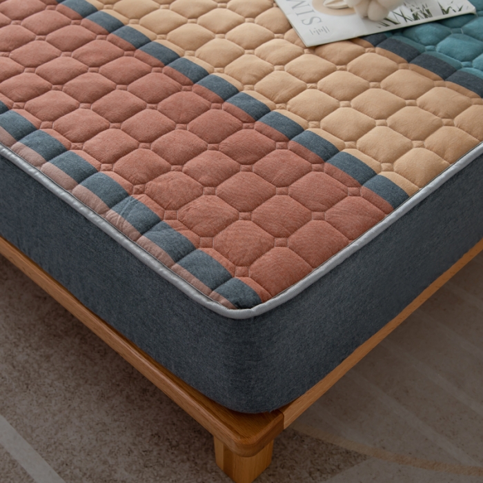 91家纺网 家纺一手货源 找家纺 卡伦家纺 2025新款全棉色织水洗棉床笠 斯诺克