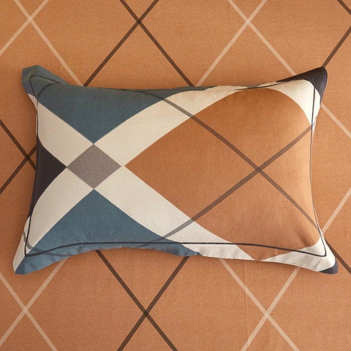 91家纺网 家纺一手货源 找家纺 沐白家居 2021全棉磨毛时尚条格四件套 维罗纳