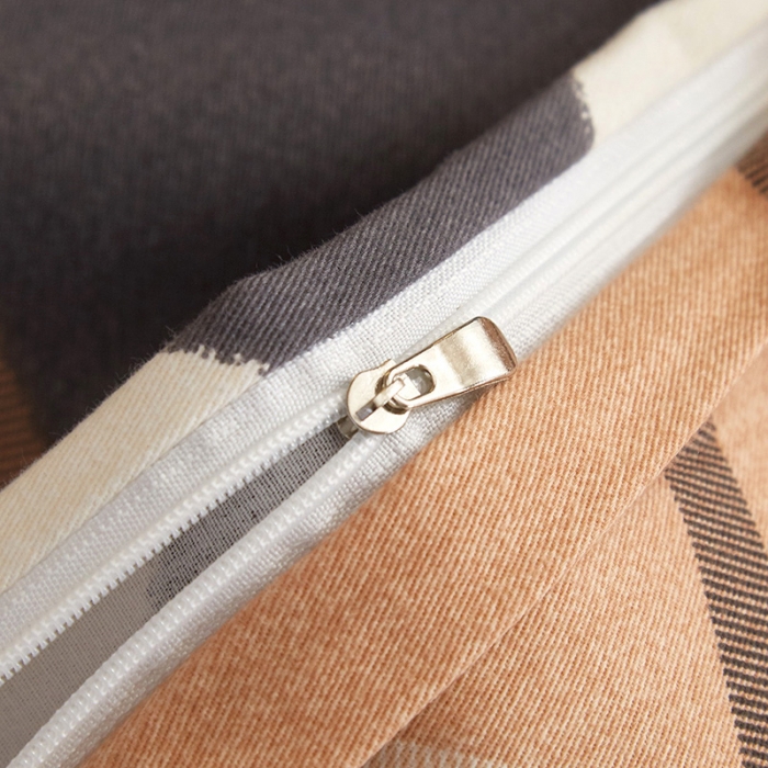 91家纺网 家纺一手货源 找家纺 沐白家居 2021全棉磨毛时尚条格四件套 维罗纳