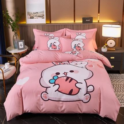 91家纺网 家纺一手货源 找家纺 （总）芊寻家居 2024新款全棉大版磨毛四件套