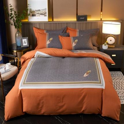 91家纺网 家纺一手货源 找家纺 （总）芊寻家居 2024新款全棉大版磨毛四件套