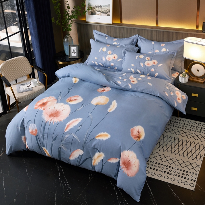 91家纺网 家纺一手货源 找家纺 （总）芊寻家居 2024新款全棉大版磨毛四件套