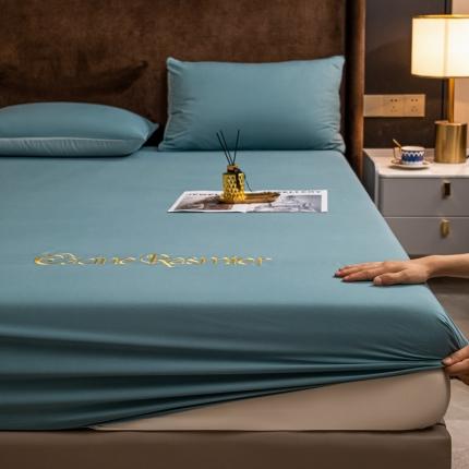 91家纺网 家纺一手货源 找家纺 火麒麟家纺 2023新款轻奢单床笠可配枕套 浅石兰