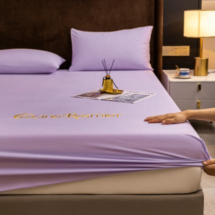 91家纺网 家纺一手货源 找家纺 火麒麟家纺 2023新款轻奢单床笠可配枕套 浅紫