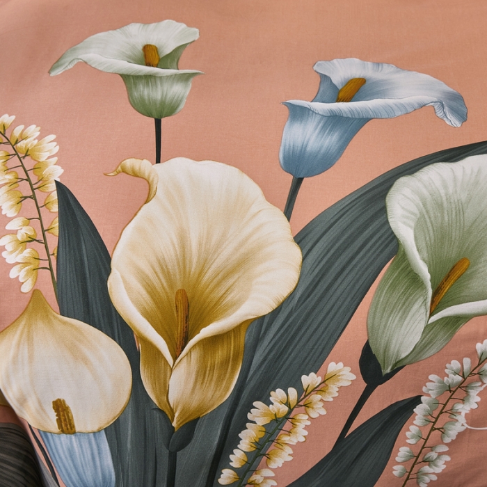 91家纺网 家纺一手货源 找家纺 芊寻家居 2024新款全棉大版磨毛四件套 叠翠流金