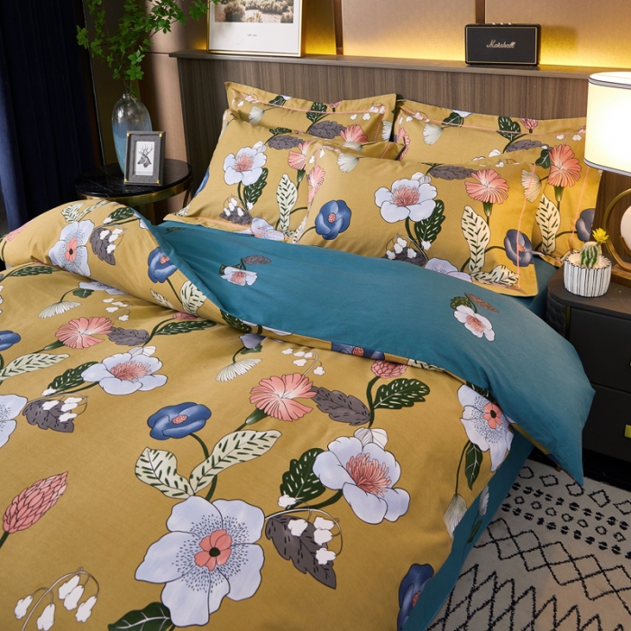 91家纺网 家纺一手货源 找家纺 芊寻家居 2024新款全棉大版磨毛四件套 扶之瑶