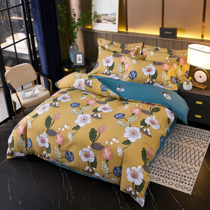 91家纺网 家纺一手货源 找家纺 芊寻家居 2024新款全棉大版磨毛四件套 扶之瑶