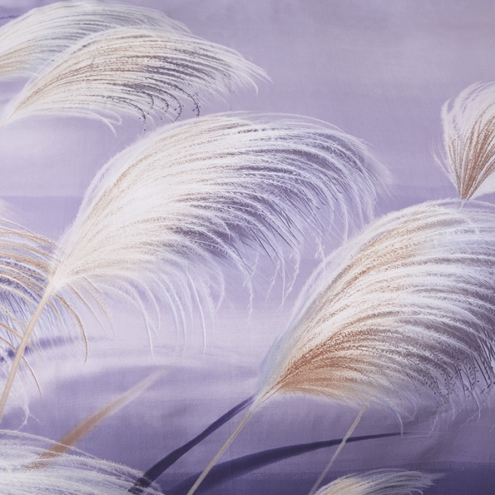 91家纺网 家纺一手货源 找家纺 =芊寻家居 2024新款全棉大版磨毛四件套 红尘烟雨紫