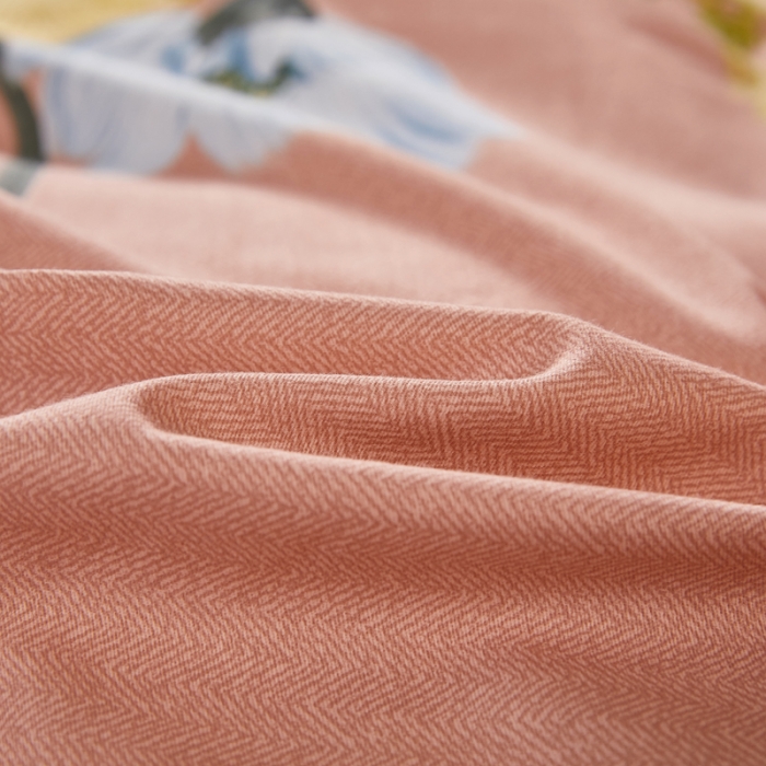 91家纺网 家纺一手货源 找家纺 芊寻家居 2024新款全棉大版磨毛四件套 花涛香海