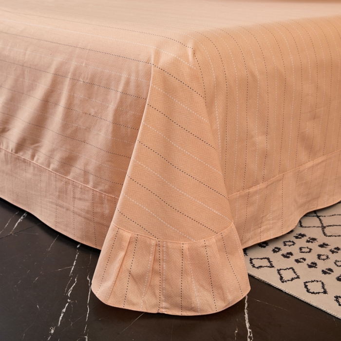 91家纺网 家纺一手货源 找家纺 芊寻家居 2024新款全棉大版磨毛四件套 瑞希蓝