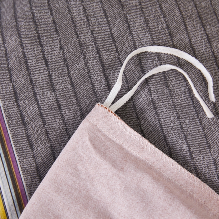 91家纺网 家纺一手货源 找家纺 芊寻家居 2024新款全棉大版磨毛四件套 云深梦桔