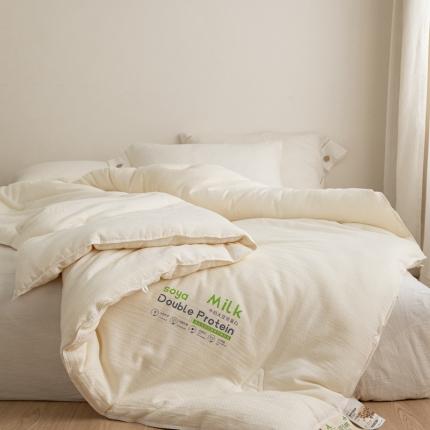 91家纺网 家纺一手货源 找家纺 匠心 2022秋冬新品A类无荧光大豆被 格子